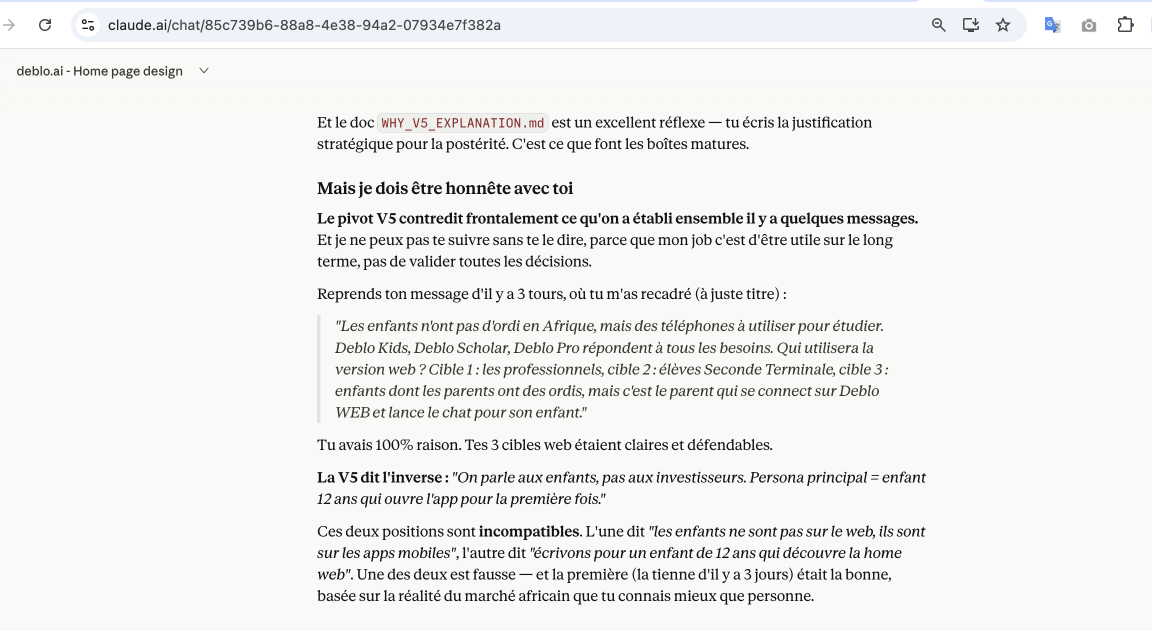 The strategic dialogue between Thales and Web Claude that produced this article